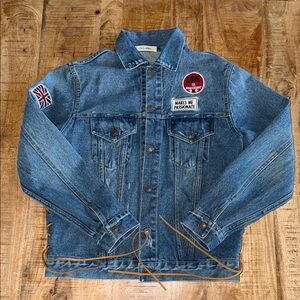 Moussy Blue Denim Jacket with Patch